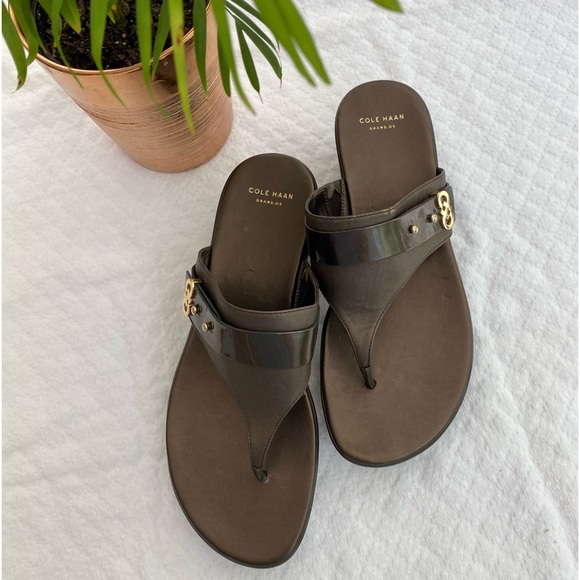 Cole Haan Shoes - NWT COLE HAAN Brown Woman Thong Sandal size 8B